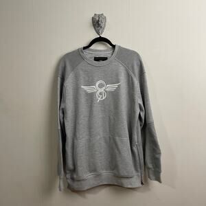 Creative Recreation XL long sleeve pullover sweatshirt gray white streetwear